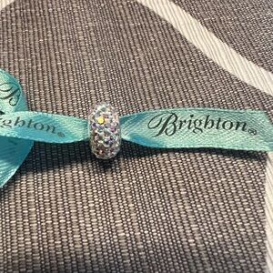 Brighton Ice Diva bead in silver Covered in five rows of clear crystals